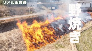 今回は多めに燃やしてます。〜野焼き〜地域のお仕事。