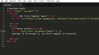 AngularJS Tutorial for Beginners - Hello World in Angular JS