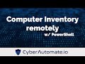 Remote Computer Inventory with PowerShell Remote Computer Inventory with PowerShell