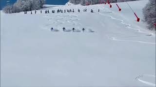 Excellence in Roccaraso !!! the Italian national instructors in fresh snow !!!🇮🇹❄️⛷👏👍