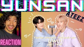 YUNSAN moments that make me uwu pt.2 ♡ Yunho x San ♡ (ATEEZ) | **MY FIRST YUNSAN VIDEO!!! | REACTION