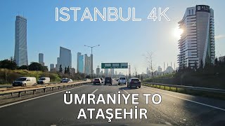 Istanbul 4K Drive from Ümraniye to Ataşehir –January 2025