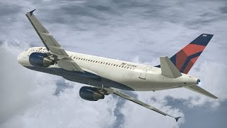 FSX HD Project Airbus 320 DELTA 2453 New York LaGuardia to Key West Full Flight Passenger Wing View