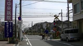 00609　南海電鉄諏訪ノ森4号踏切　南海本線浜寺公園駅の近くの北側の踏切