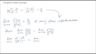 L'Hopital's Rule Example - AP Calculus AB