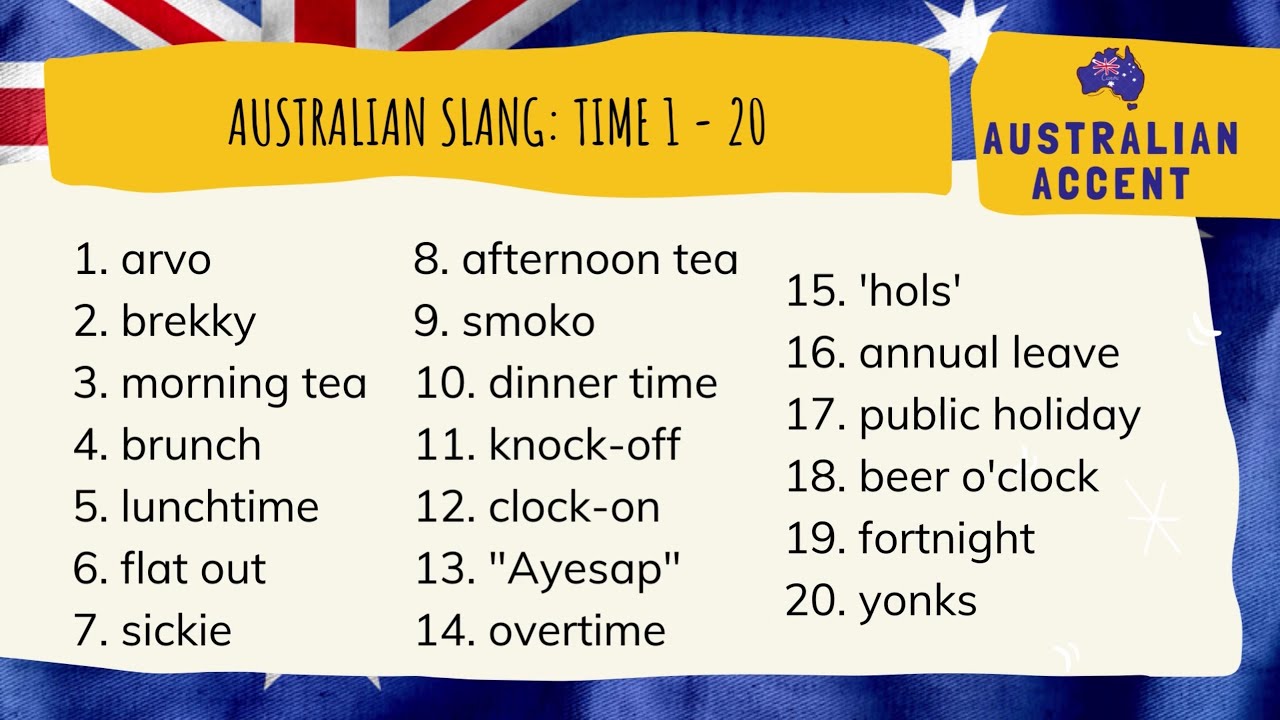 Australian Slang 23 Popular Aussie Slang Words You Need To 43 Off