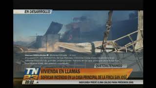 Reportan incendio de grandes proporciones en Quetzaltenango