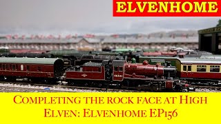 Building the rock face at on my N gauge model railway layout: Elvenhome EP 156