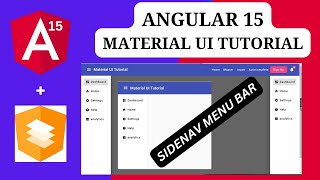 Sidenav menu bar in angular using material UI components | |Angular 15 - Material UI Tutorial