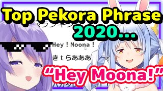 【ENG Sub】Usada Pekora - Top Phrase of 2020 is Hey Moona voted by Nousagi Viewers