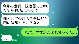 5年間、気弱な嫁に毎月1000円だけの食費を渡し、「少しでも多く使ったら罰がある」と言っていた夫。