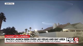 SpaceX launch seen over Las Vegas and Bay area