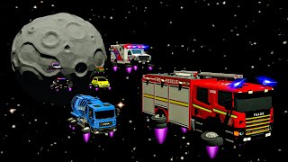 Fire Truck Frank Helps Taxi | alien turned off the color of the moon | Wheel City Heroes (WCH)