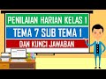 Penilaian Harian Kelas 1 Tema 7 Sub Tema 1 dan Kunci Jawaban