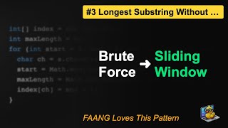 LeetCode #3: Longest Substring Without Repeating Characters in Java | Brute Force to Sliding Window!