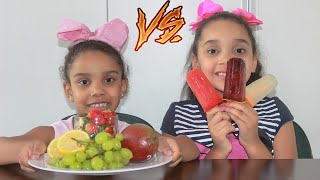 POPSICLES Vs REAL FRUITS AND COOKIES