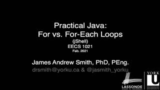 Practical Java: For-each loops