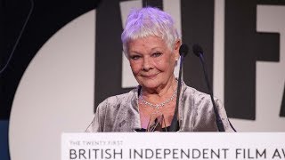 Dame Judi Dench receives the Richard Harris Award at #BIFA2018