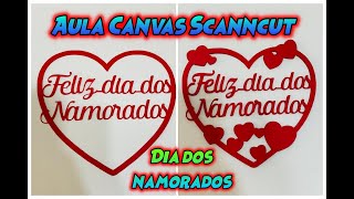 Aula de CanvasWorkspace para Scanncut - Topper de Bolo Namorados