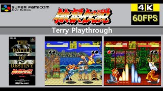 [SFC] Garou Densetsu(Fatal Fury) 餓狼伝説 ~Terry Playthrough~