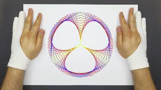Rainbow Colored Geometric Pattern Artwork