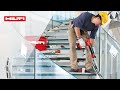 HOW TO install glass railings and handrails using Hilti adhesive anchor HY 270