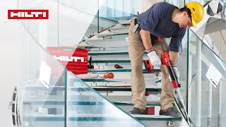 HOW TO install glass railings and handrails using Hilti adhesive anchor HY 270