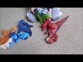 AverageDexterPlayz with Dino Toys as if there was roller coaster around it