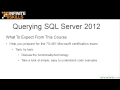 Microsoft SQL Server Exam 70-461 Tutorial | What To Expect From The Course