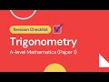 P1 Trigonometry | Quick Revision of all All Concepts | AS/A-level Math 9709 | IGCSE/O-level Add Math