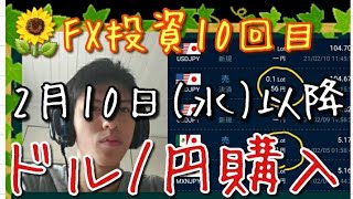 🌻【FX投資11回目】ドル/円、メキシコペソ円利益確定 ドル/円を新たに購入 理由と分析 現在の純資産、トレード内容の発表【2021年2月10日(水)】