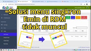 Solusi menu singkron emis di data siswa RDM (Raport digital Madrasah) tidak Muncul