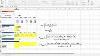 Example for calculating repeatability