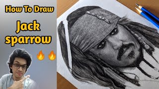 How To draw jack Sparrow Step By Step Drawing Tutorial | Jack Sparrow Drawing #Drawing #Tutorial 🔥👌