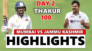 Full Highlights | Mumbai Vs Jamu and Kashmir Day 2 2025 | Ranji Trophy 2025 Highlights