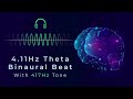 4.11hz theta binaural beats with 417hz tone deep meditation u0026 positive energy asmr binaural