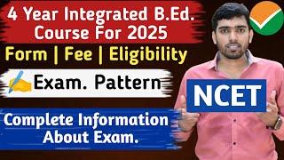 NCET ITEP 2025 Notification Out l 4 year Integrated B.Ed by NTA