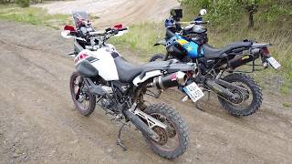 SCORPION vs AKRAPOVIC exhaust sound test  | YAMAHA XT660Z TENERE