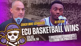 ECU Basketball Coach Mike Schwartz said RJ Felton after the win over Coastal Carolina