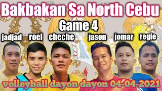 Jomar/Jason/Regie vs Jadjad/Roel/Cheche Game 4 volleyball 04-04-2021