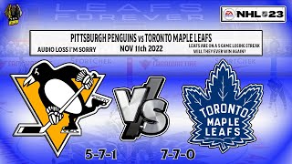 Pittsburgh Penguins vs Toronto Maple Leafs Nov 11th 2022 #nhl23gameplay #nhl23 #NHL