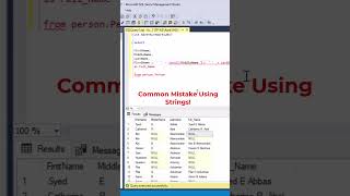 #SQL Avoid This Common Mistake With Strings! #datascience #programming #coding