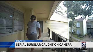 Serial burglar caught on camera