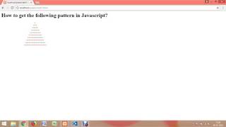 JavaScript Pyramid Pattern Program Task 1