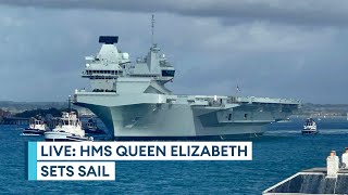 Live: Royal Navy flagship HMS Queen Elizabeth sets sail for latest deployment