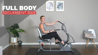 Full Body Recumbent Bike with Full Motion Handlebars Workout