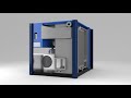 new 160 to 250 kw lubricated screw air compressors animation from compair