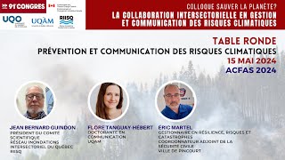 PRÉVENTION ET COMMUNICATION DES RISQUES CLIMATIQUES - Colloque RIISQ ACFAS 2024