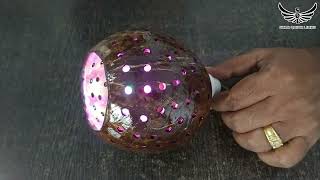 Crafting a Unique Coconut Shell to Night Lamp on a Lathe Machine | DIY Tutorial