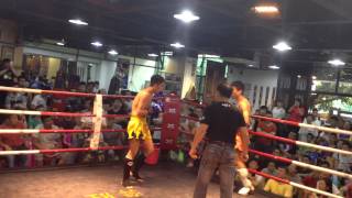 13.06.2015 廣州奔勝泰拳舘中港交流賽 吳嘉晉(富德)vs李煥堅(Boon)60kg round2